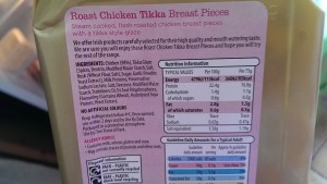 Chicken tikka ingredients