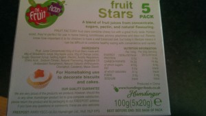 Fruit Stars ingredients