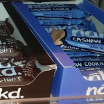 Nakd bars: Cocoa delight and Cashew Cookie