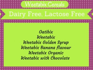 Weetabix Dairy Free List