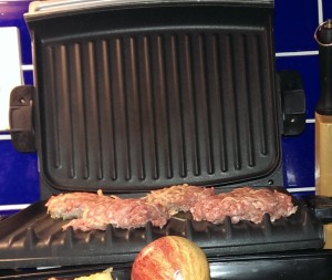 grilled pork burgers