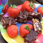 rocky road and strawberries