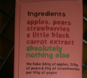 Bear YoYo Strawberry Ingredients