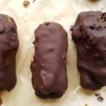 Chocolate coated caramel bars