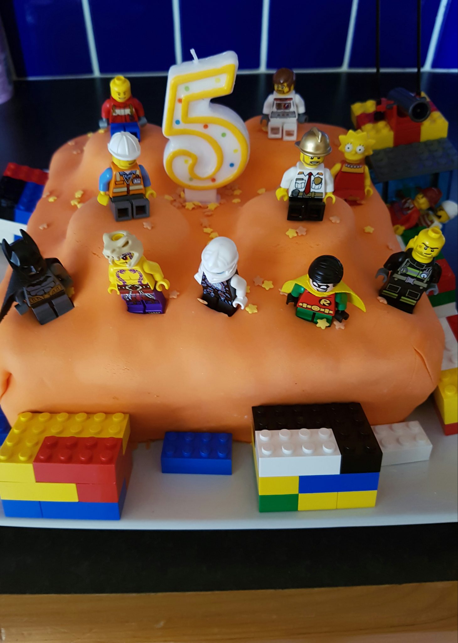 Lego Construction - Decorated Cake by Sweetb - CakesDecor